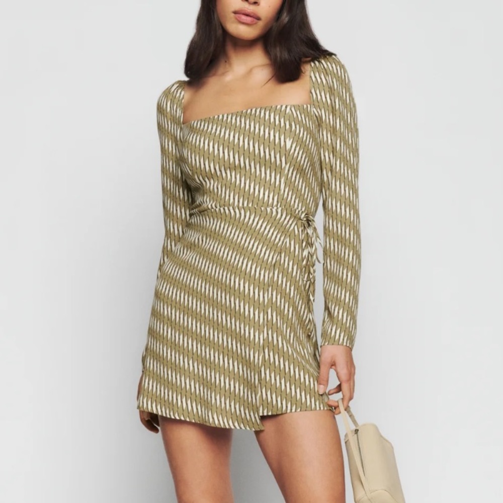 NWT Reformation Rosalie graphic print geometric mini dress